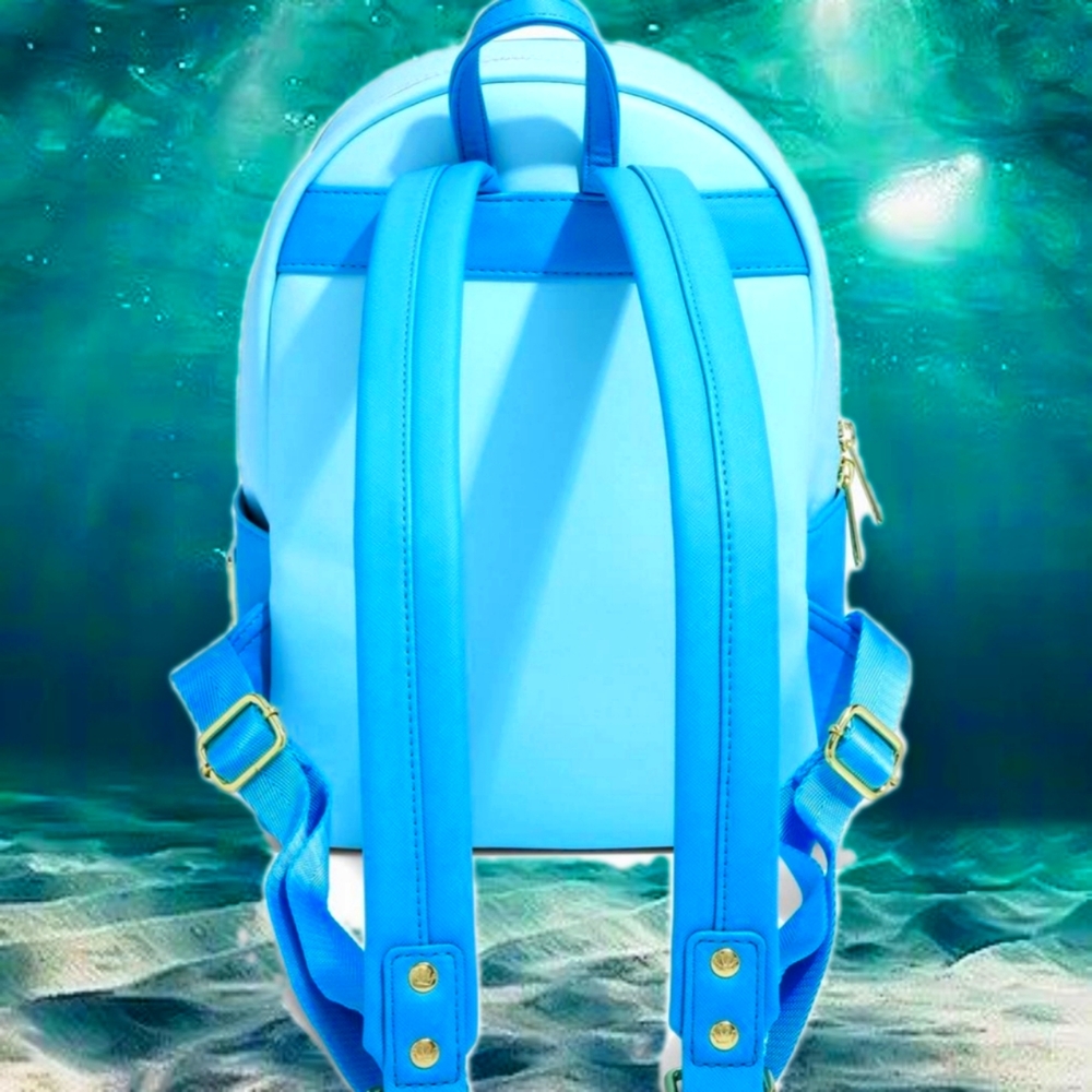 Loungefly The Little mermaid🧜‍♀️Castle Mini Backpack, Card Holder and charm! - Picture 5 of 13